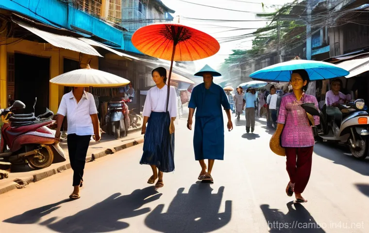 캄보디아의 날씨와 계절 - **Image Prompt 2: Vibrant Greenery of Cambodia's Wet Season**
A picturesque Cambodian countrysid... 캄보디아의 날씨와 계절 - **Image Prompt 2: Vibrant Greenery of Cambodia's Wet Season**
A picturesque Cambodian countrysid...